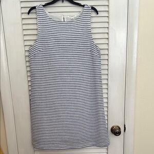 Beach lunch lounge striped linen/cotton mini dress